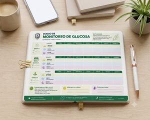 diario de monitoreo de glucosa